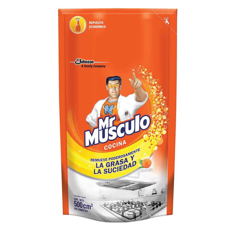 Limpiador-para-cocina-Repuesto-Mr-Musculo-500-ml-Accion-Naranja