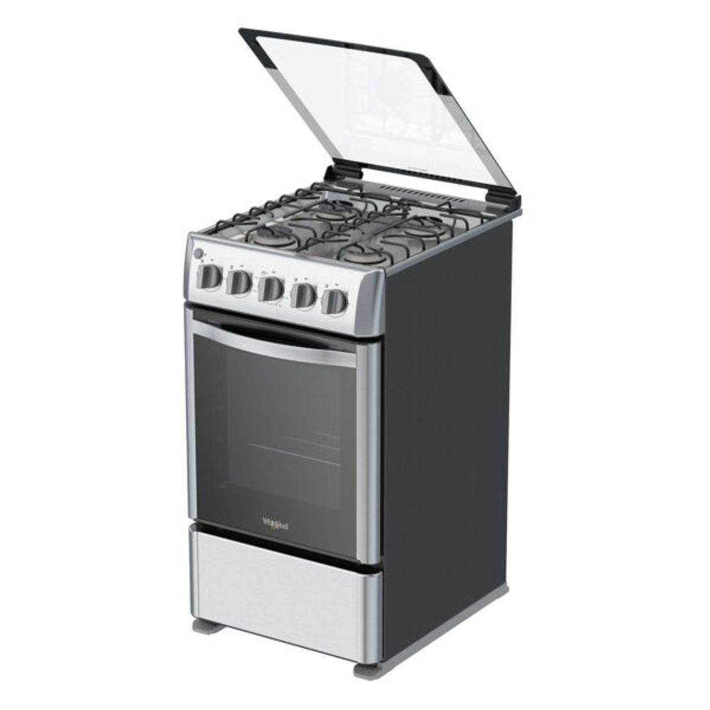 Cocina A Gas Acero Inoxidable Whirlpool 4 Quemadores y Horno - Catalogo