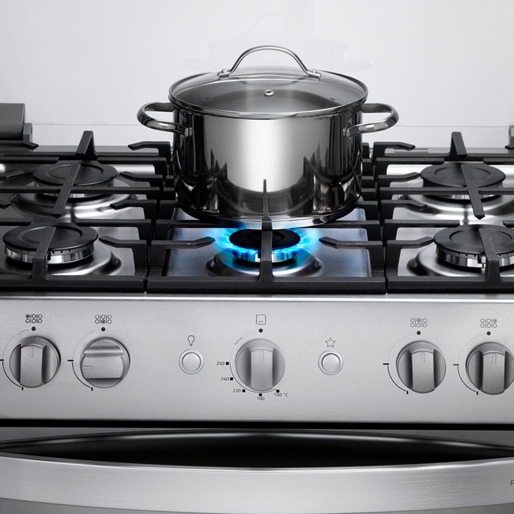 Indurama Cocina a gas 6 quemadores 80cm Parma Qrz Croma