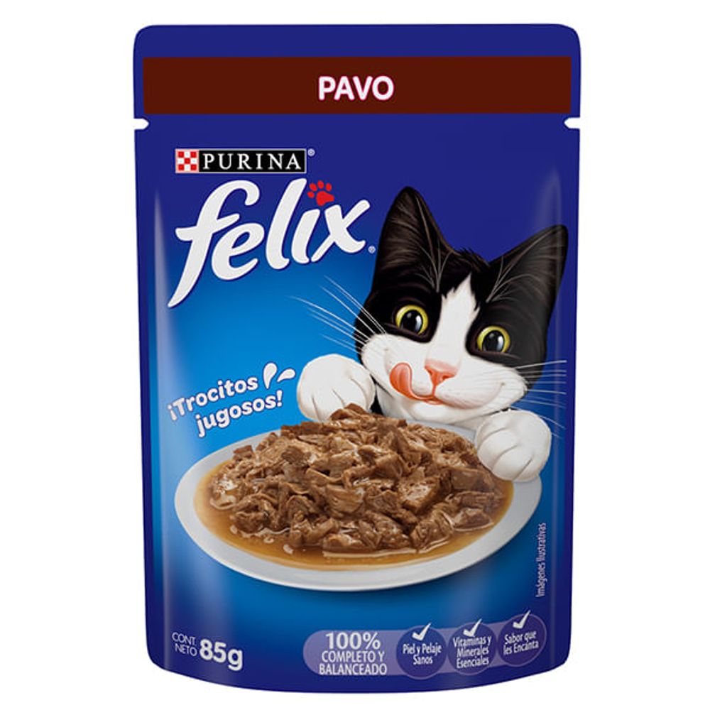 Alimento-Humedo-para-gato-Felix-85-G-Pavo