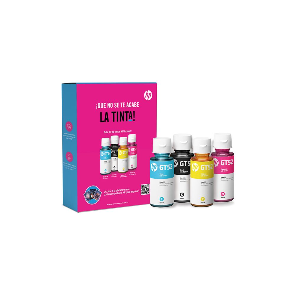 Kit 4 botellas de Tinta HP GT52 (3) y GT52 (1) - Inicio